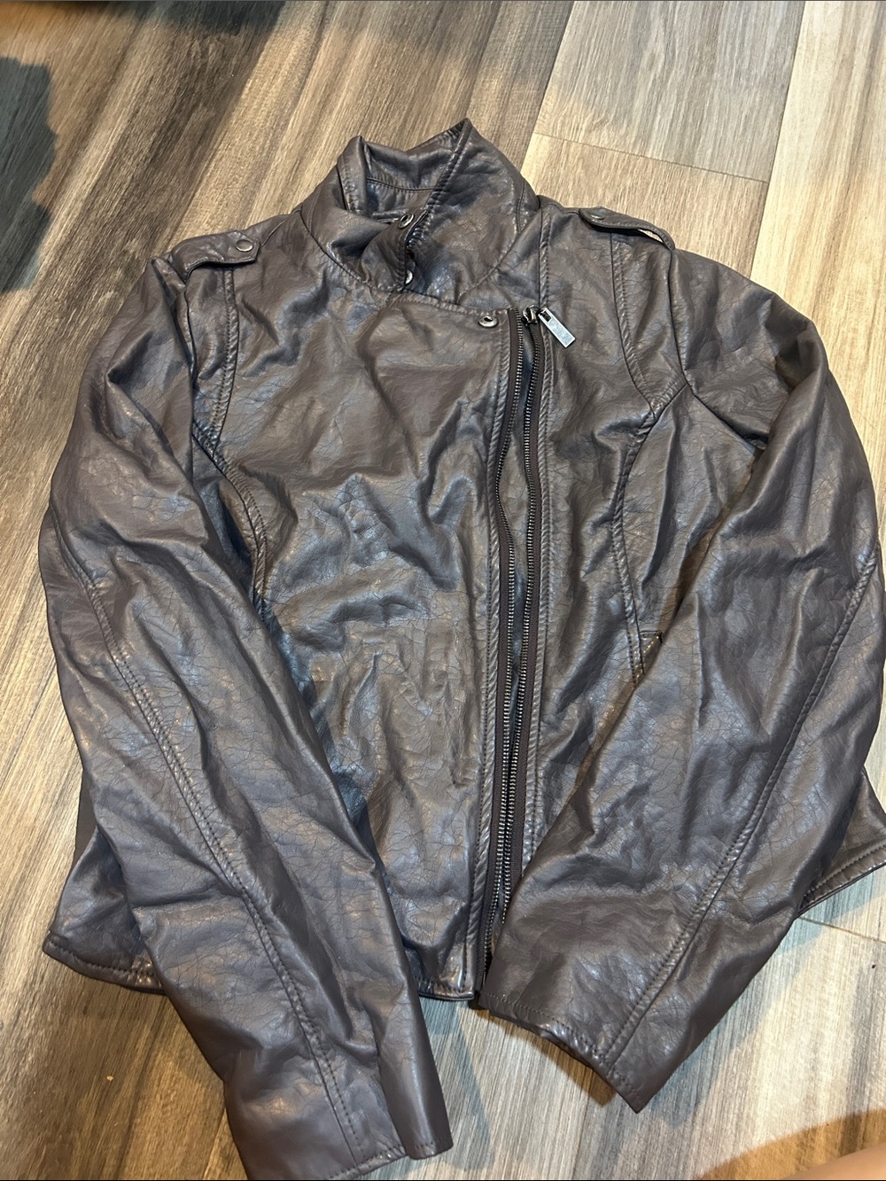 Arizona Jean Company Dark Brown Faux Leather Women's Jacket